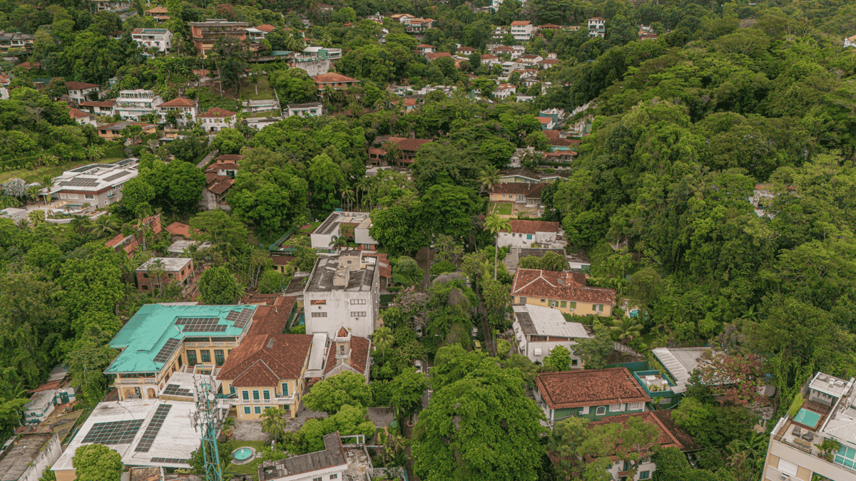 Aerial view of Gavea, in Rio de Janeiro