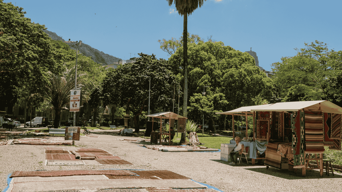 Flea market at Santos Dumont Square, in Gรกvea, Rio de Janeiro