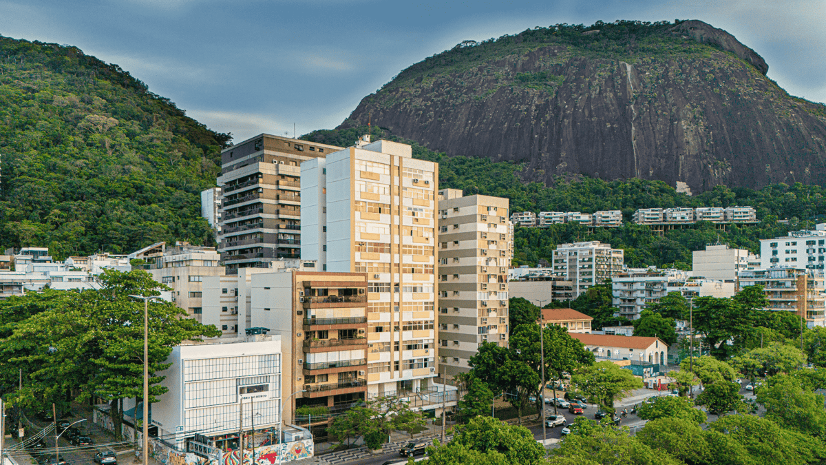 Aerial view of Lagoa neighborhood, in Rio de Janeiro