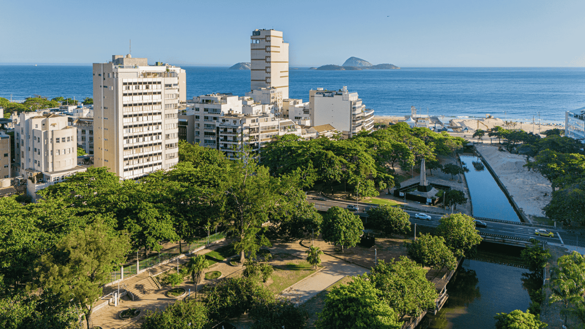 Aerial view of Jardim de Alah, in Leblon, Rio de Janeiro