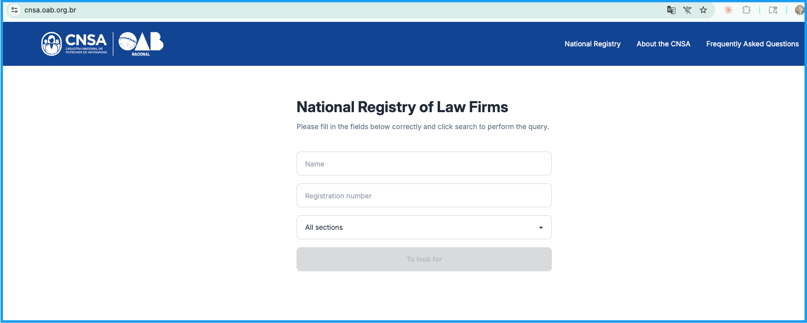 Brazil's National Registry of Law Firms