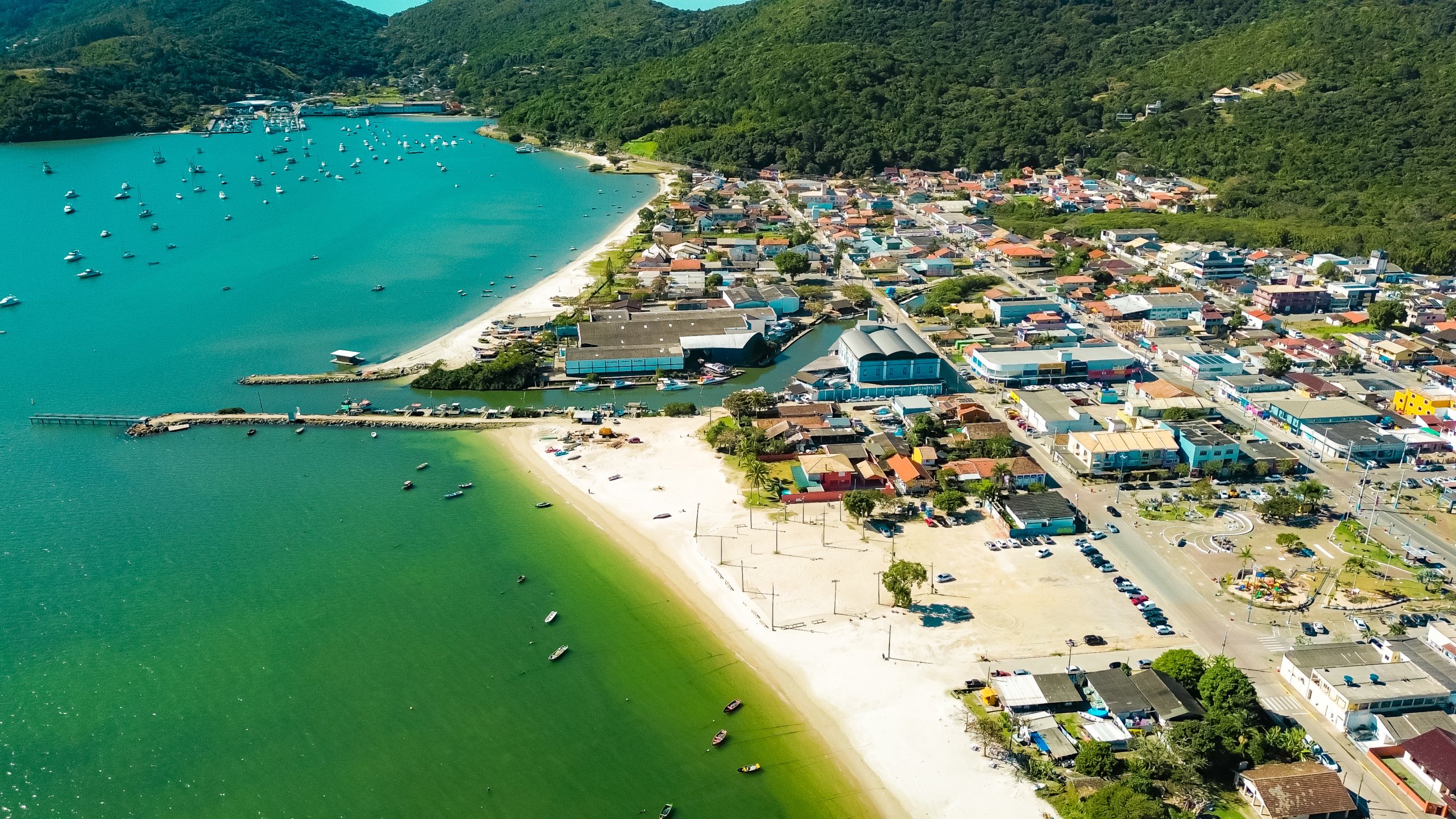 Aerial view of Porto Belo coastline | Photo by: Merlin Donald