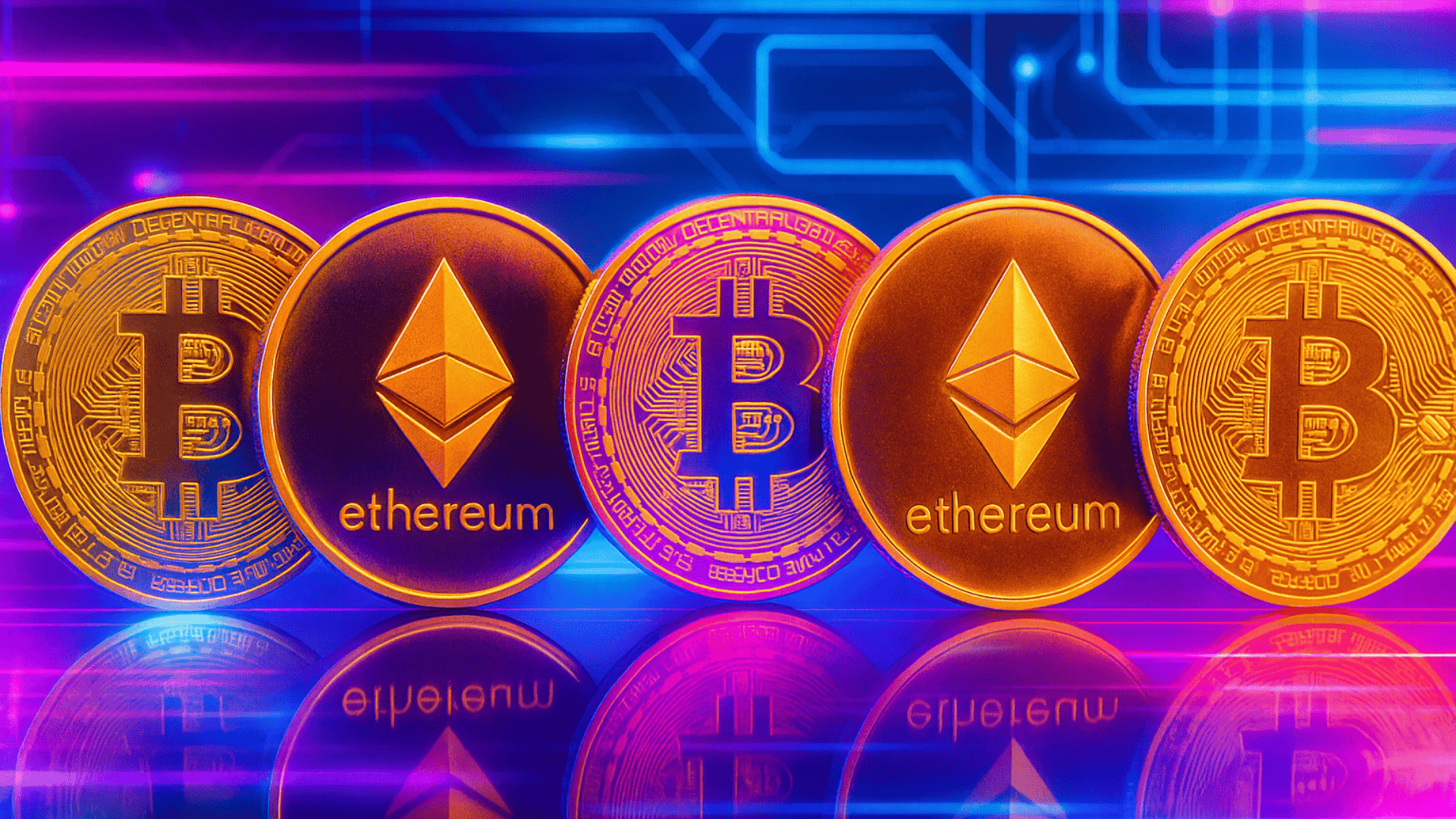 Stacked BTC, ETH, USDT, LTC, INJ coins—Bitcoin real estate Brazil advantage, buy Brazilian real estate with Bitcoin, Brazil real estate with crypto