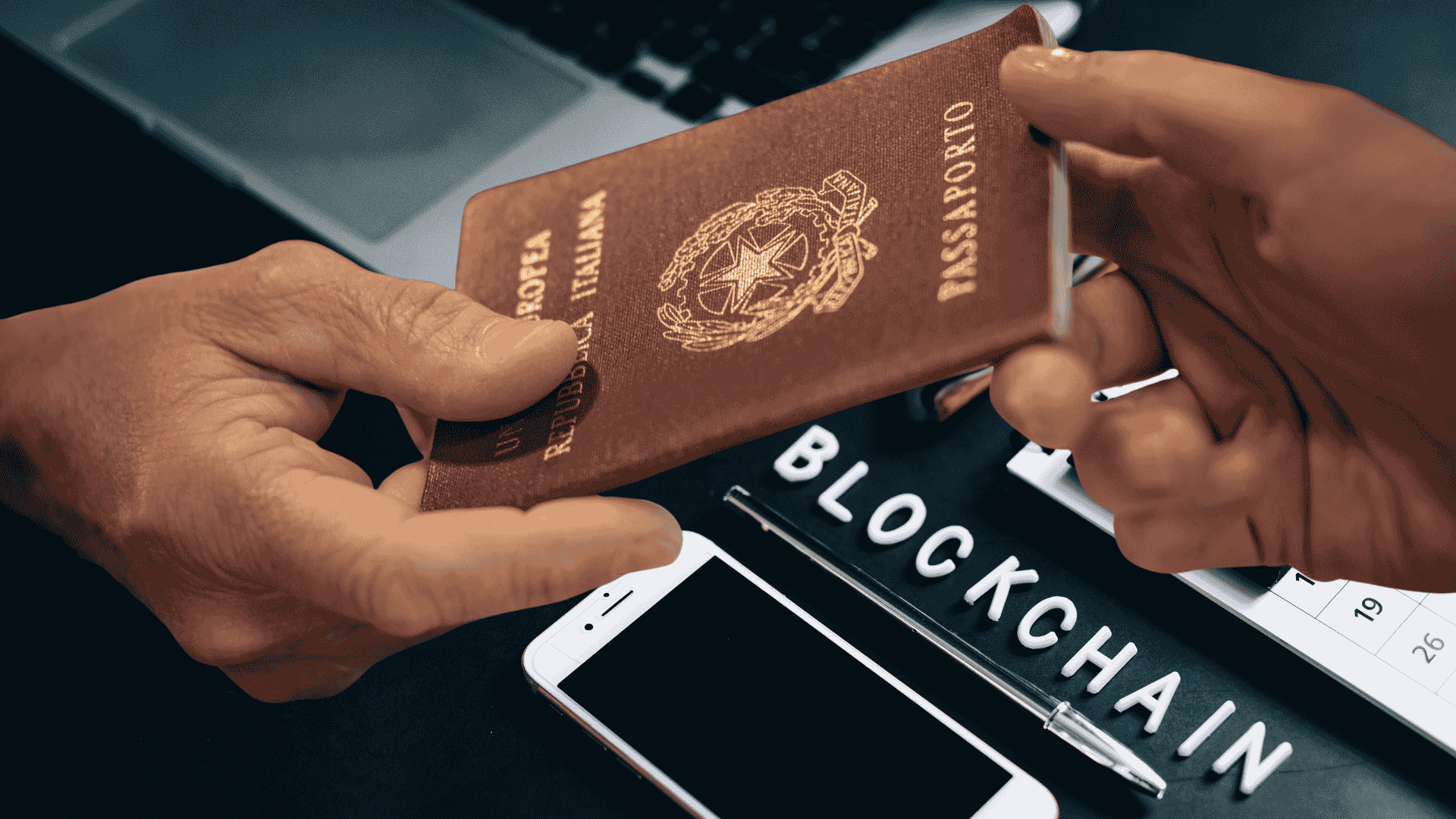Modern notary office scene—Brazil real estate with crypto compliance, buy Brazilian real estate with Bitcoin paperwork
