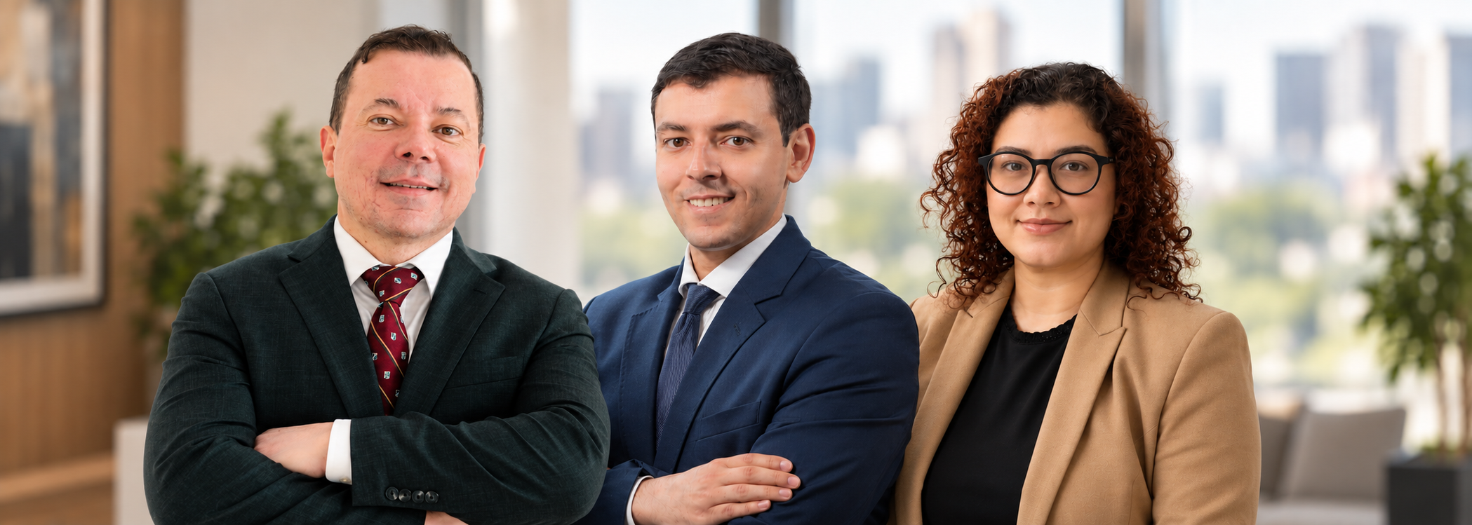 Luciano Oliveira, Paulo Sales, and Georgia Machado, Oliveira Lawyers real estate team