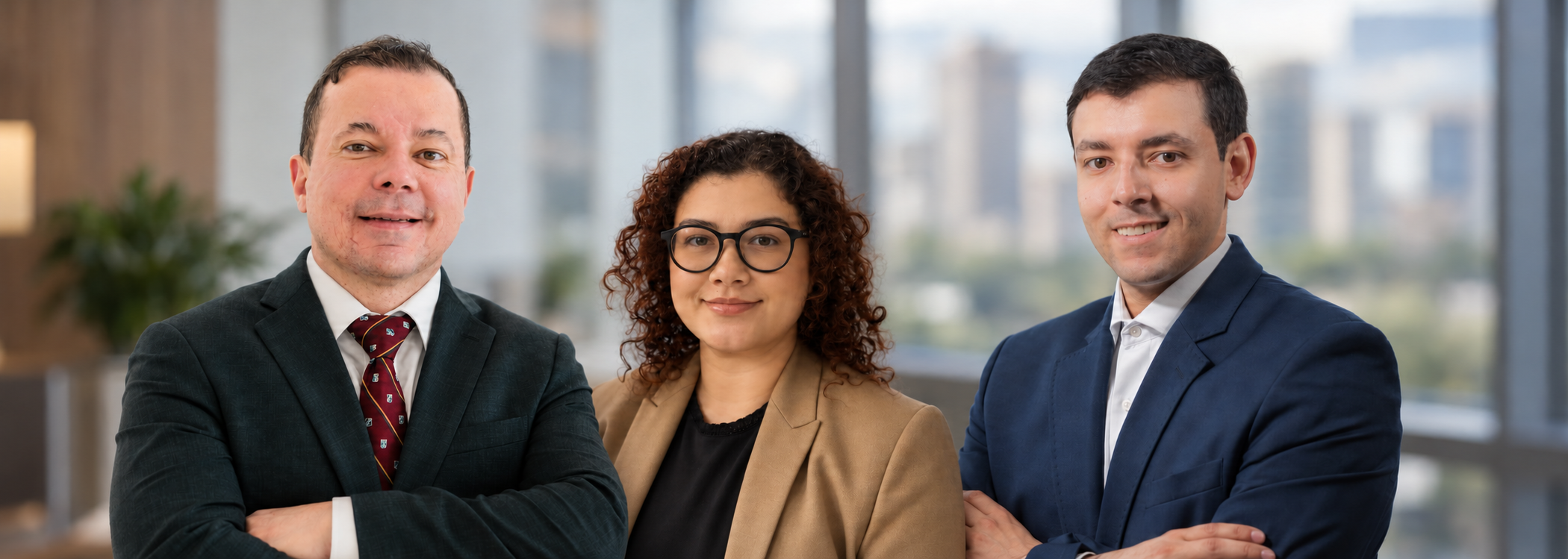 Luciano Oliveira, Georgia Machado, and Paulo Sales of Oliveira Lawyers