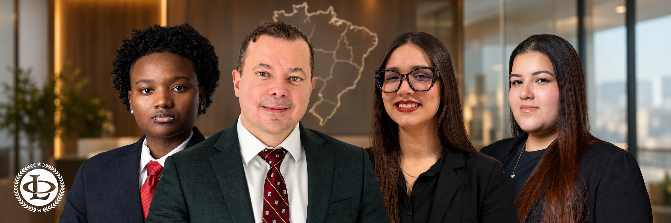 Oliveira Lawyers immigration team: Atlas, Luciano, Kerolayne and Sara