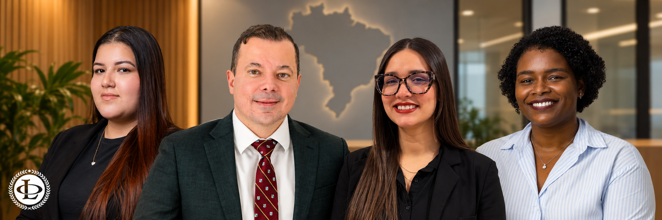Oliveira Lawyers immigration team — Sara, Luciano, Kerolayne and Vitoria