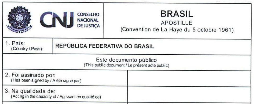 Header of A Brazilian Apostille