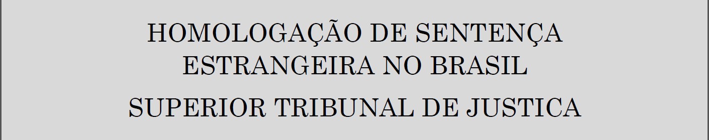 Recognition of Foreign Sentence in Brazil - Header