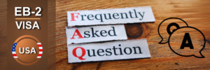 FAQ sign for EB-2 Visa application process.