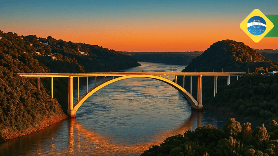 The Friendship Bridge connecting Brazil and Paraguay, Foz do Iguaçu_Paraná
