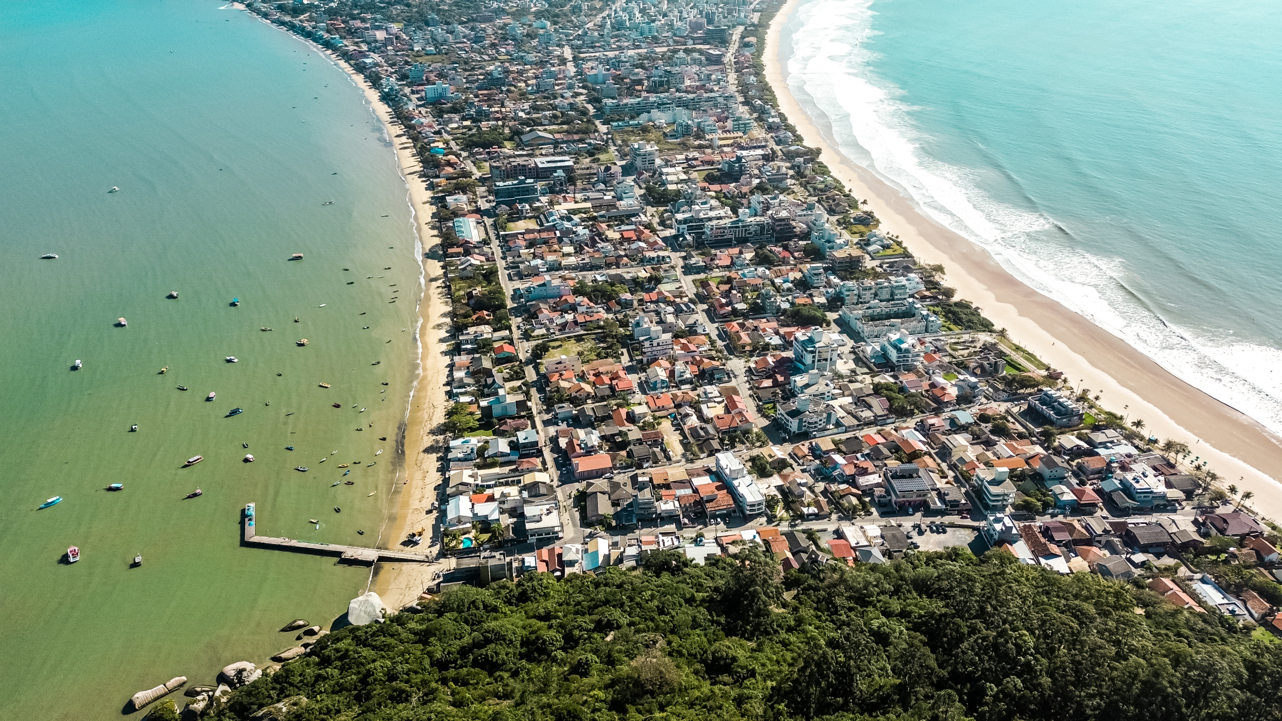Sunset from Morro do Macaco trail, Bombinhas _ Photo by Merlin Donald