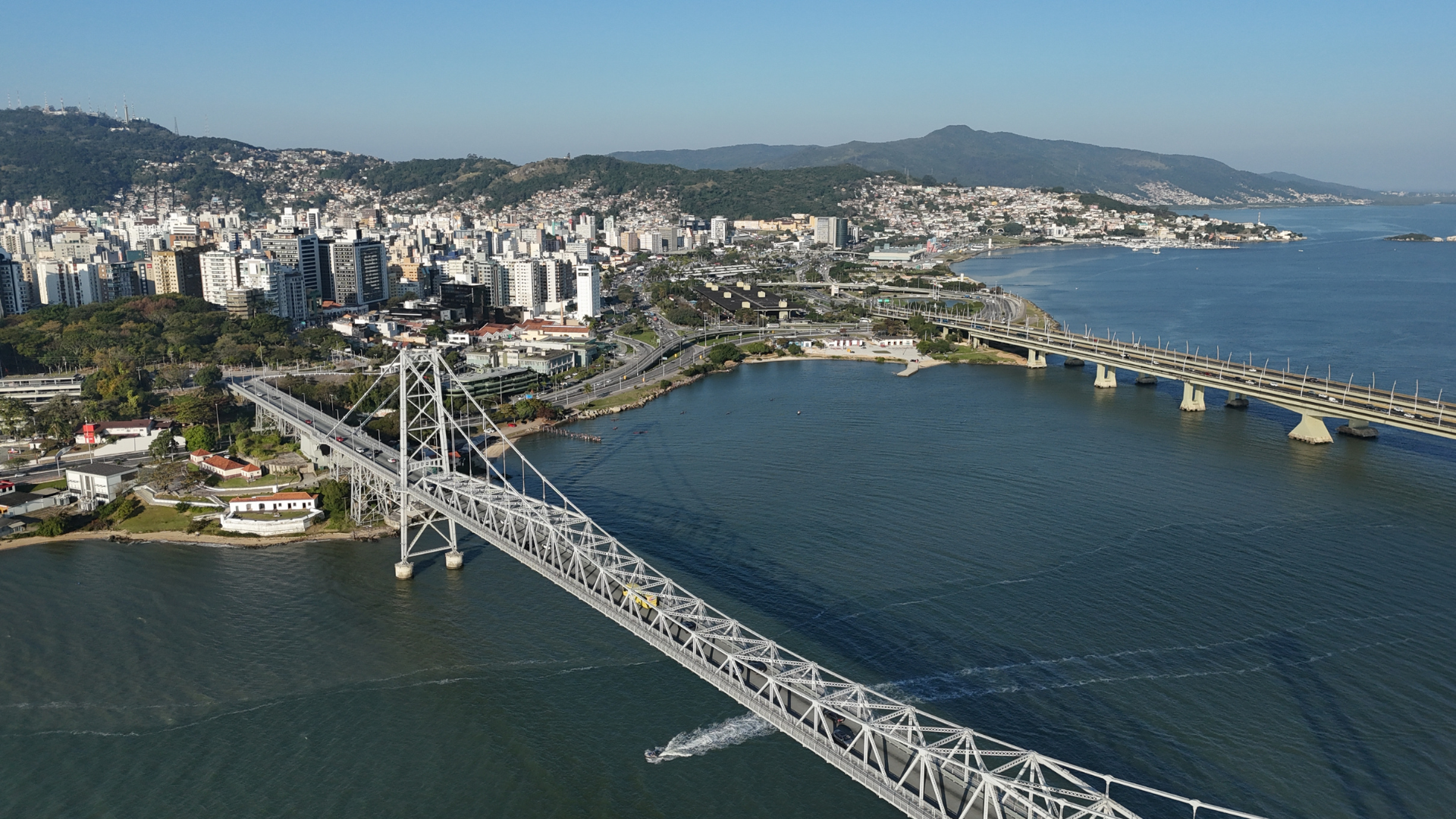Iconic aerial view of Florianopolis _ Photo by_ Merlin Donald