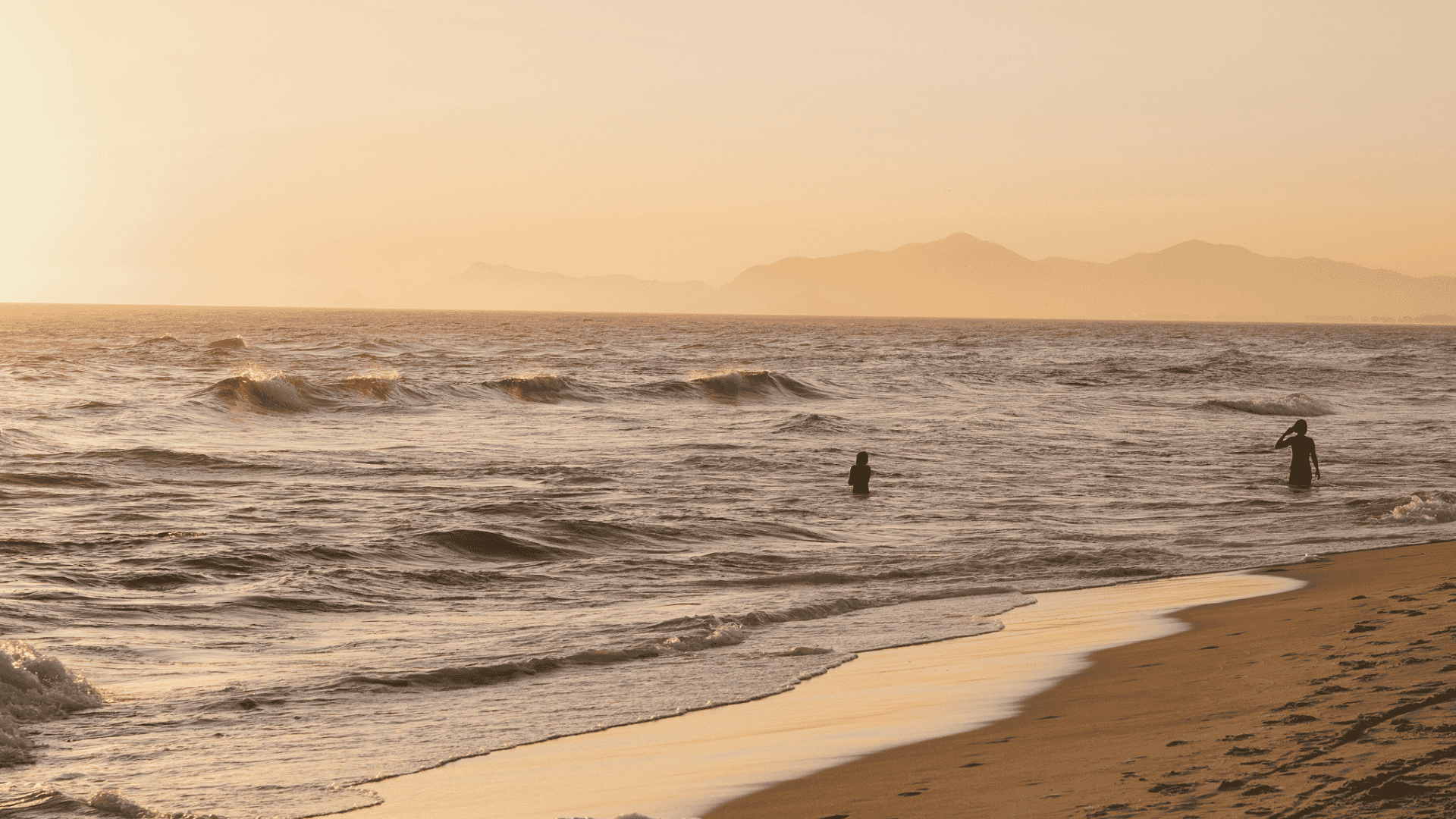 Sunset at Barra da Tijuca beach, in Rio de Janeiro