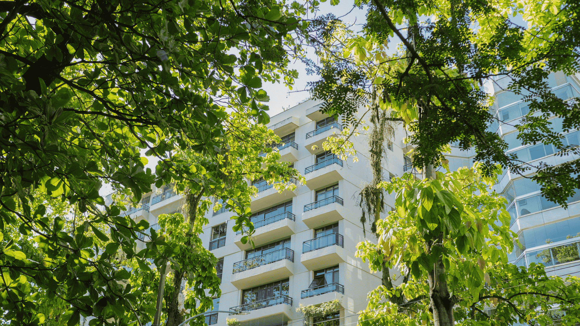Residential buildings and neighborhood streetscape in Lagoa, Rio de Janeiro